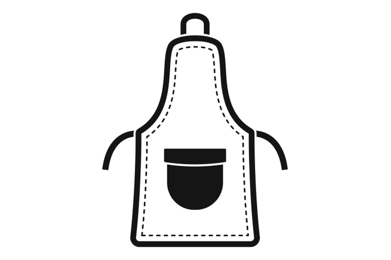 textile-apron-icon-simple-style