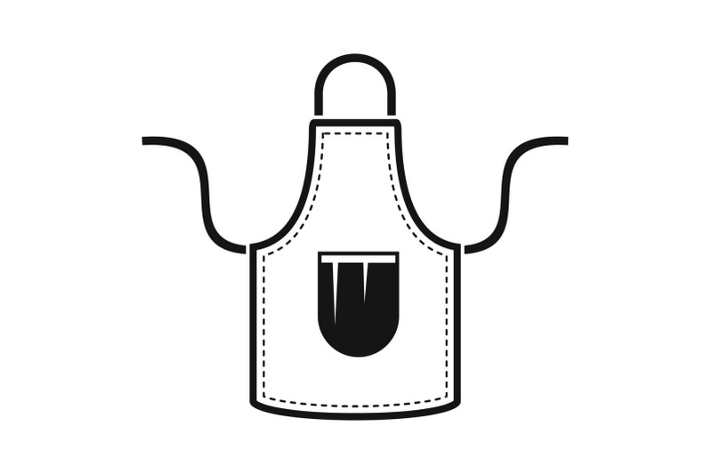 jeans-apron-icon-simple-style