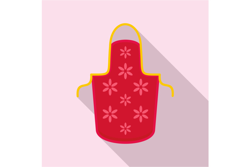 flower-apron-icon-flat-style