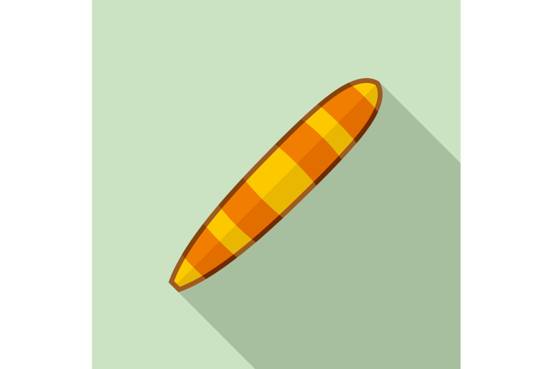 yellow-orange-surfboard-icon-flat-style