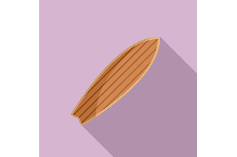 retro-wood-surfboard-icon-flat-style