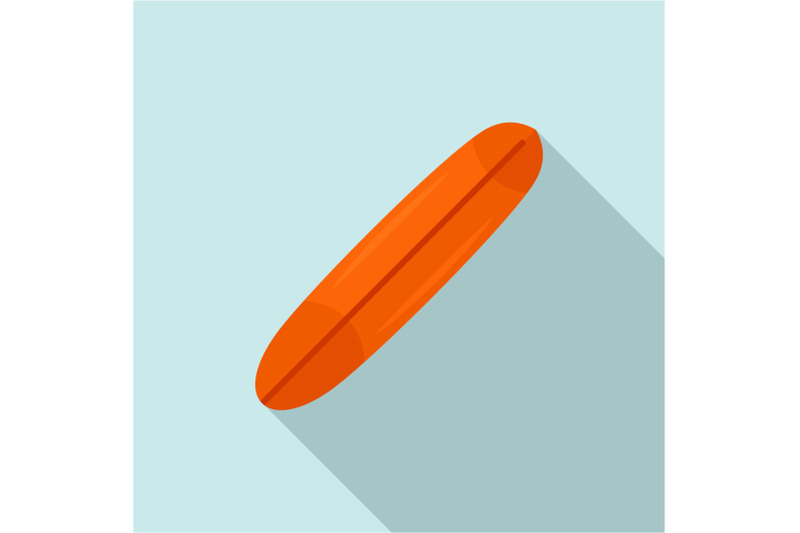 orange-surfboard-icon-flat-style