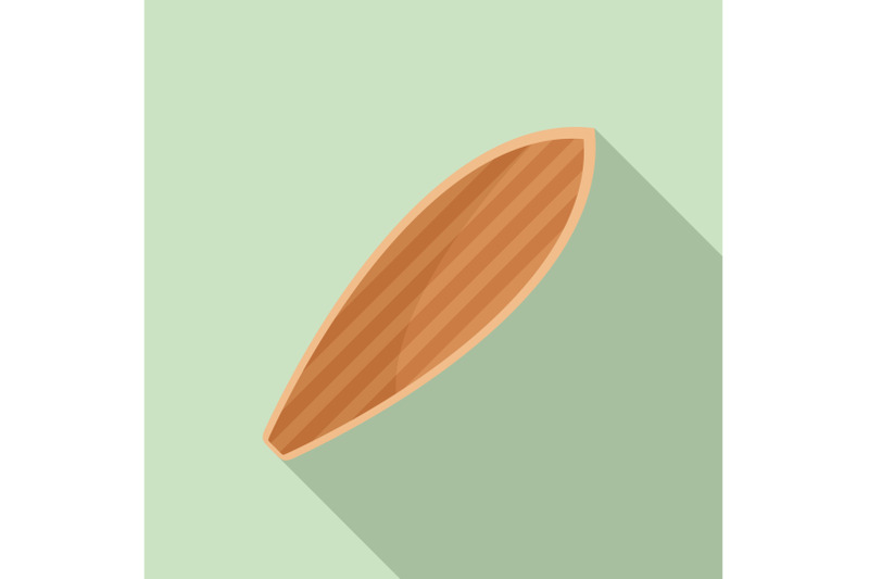 wood-surfboard-icon-flat-style