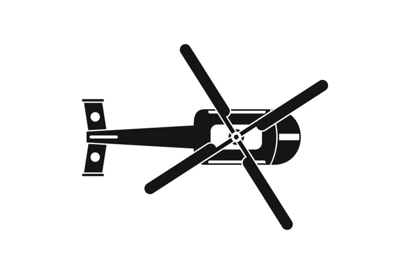 top-view-helicopter-icon-simple-style