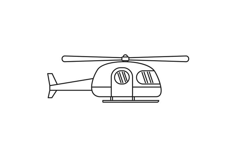 ambulance-helicopter-icon-outline-style