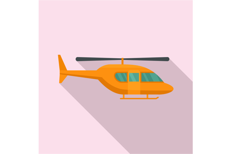 city-helicopter-icon-flat-style