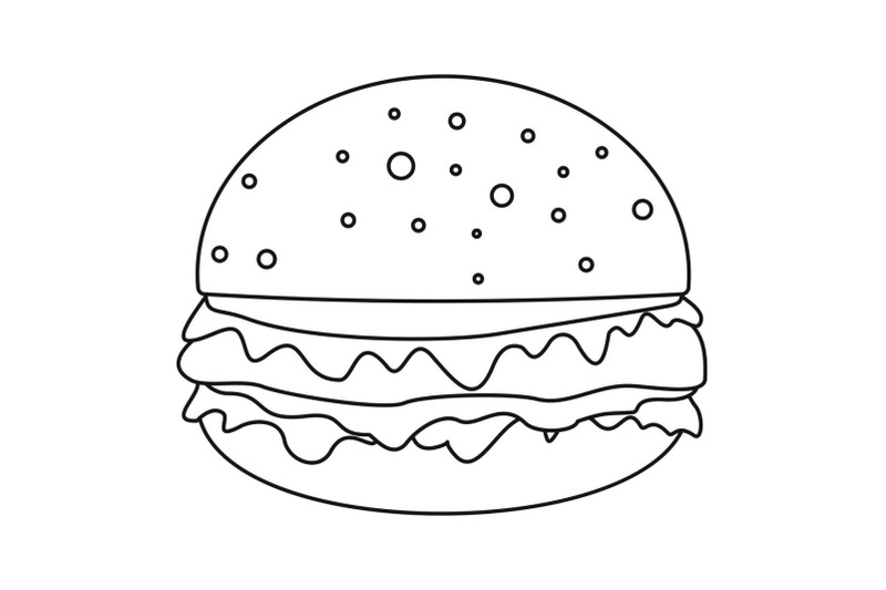 cheeseburger-icon-outline-style