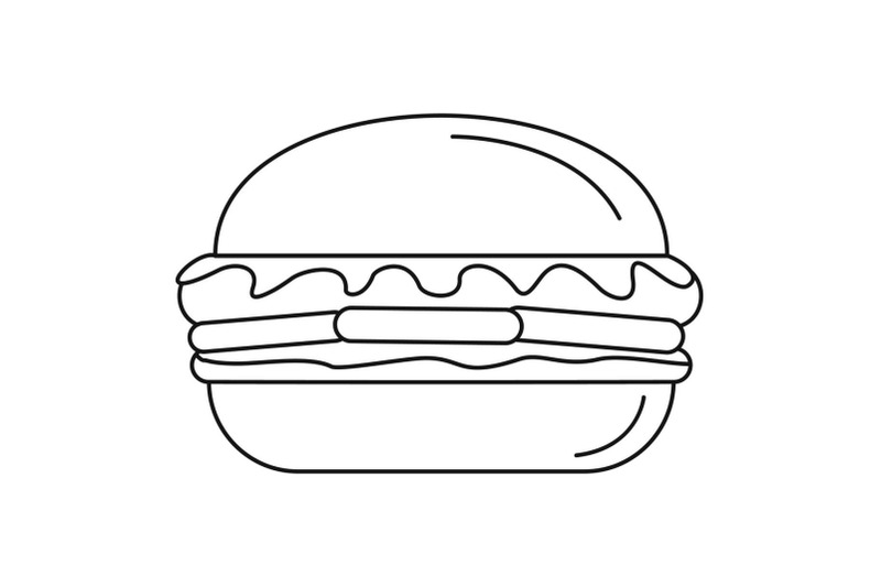 fresh-burger-icon-outline-style
