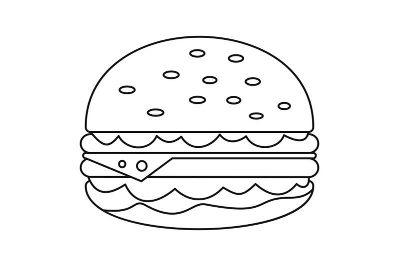 unhealthy-burger-icon-outline-style