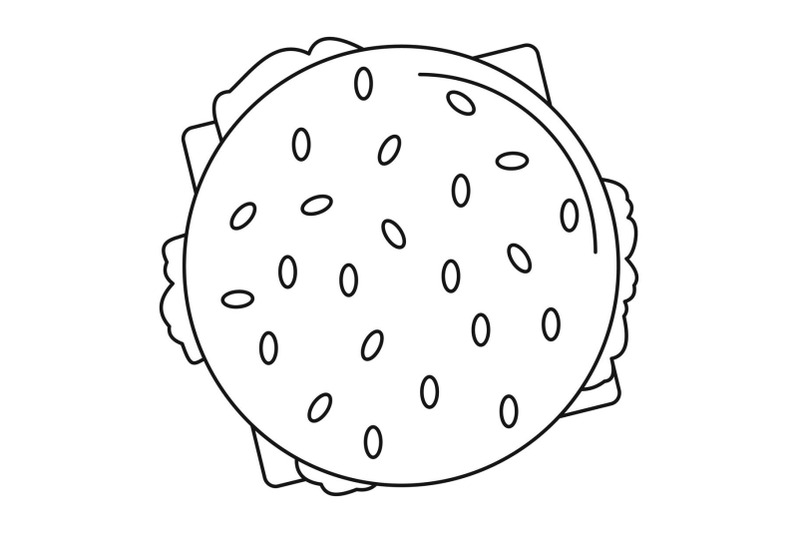 top-view-hamburger-icon-outline-style