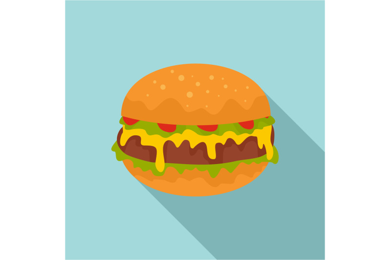 cheeseburger-icon-flat-style