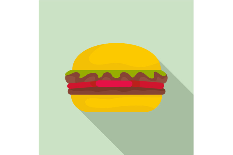 fresh-burger-icon-flat-style