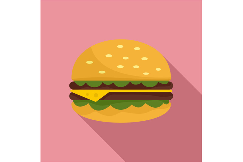 unhealthy-burger-icon-flat-style