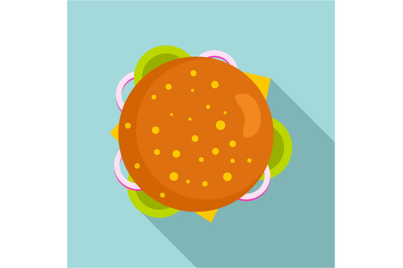 top-view-burger-icon-flat-style