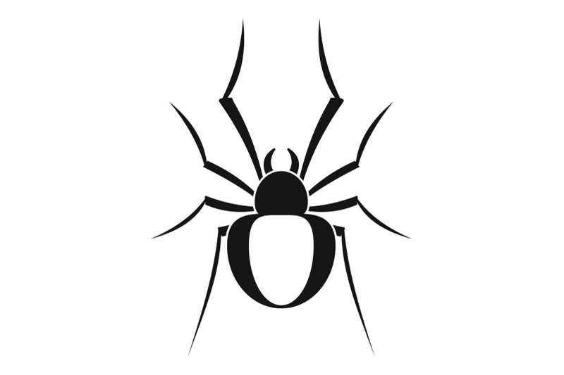 black-house-spider-icon-simple-style