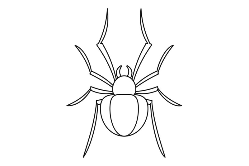 black-house-spider-icon-outline-style