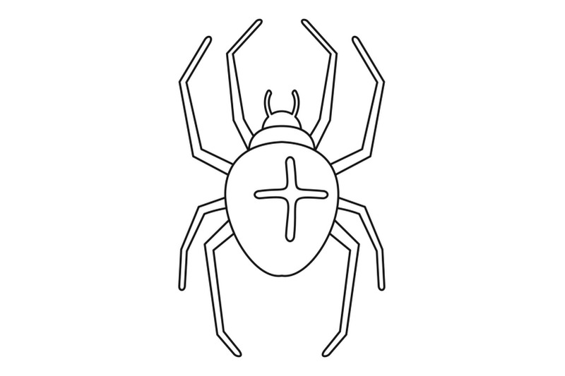 cross-spider-icon-outline-style