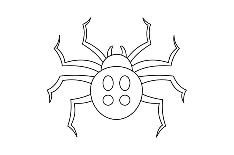 garden-spider-icon-outline-style