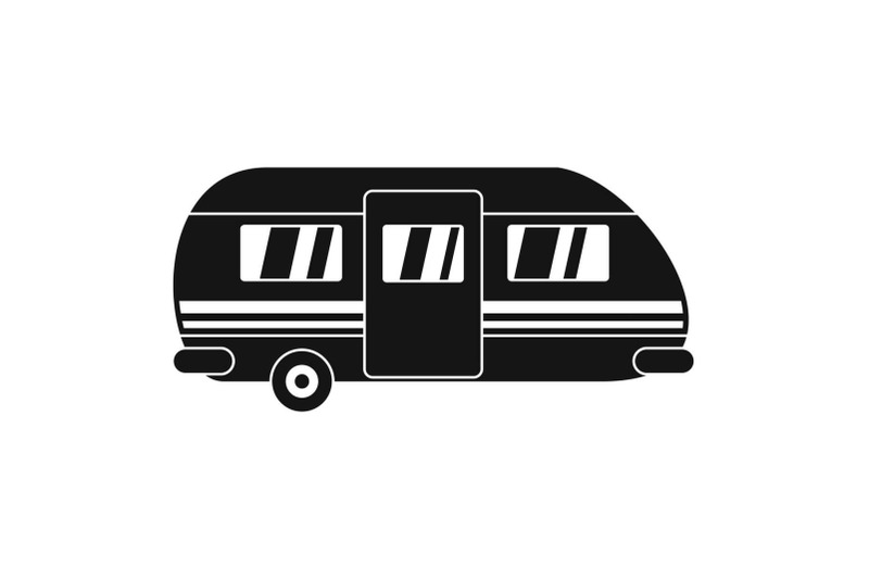 summer-camp-trailer-icon-simple-style