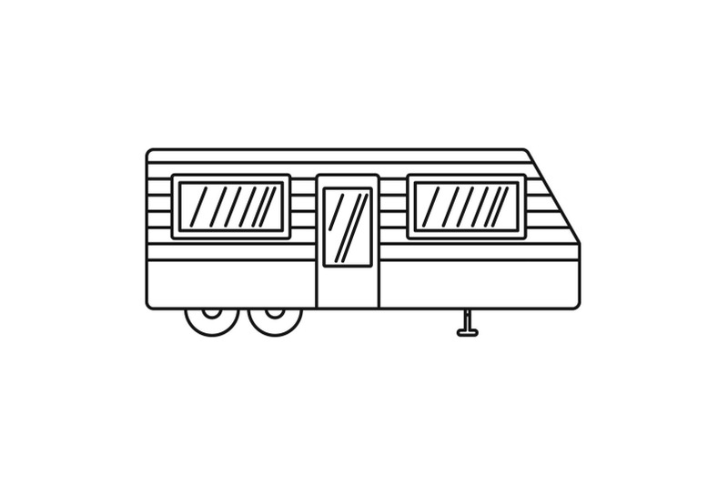 trailer-house-icon-outline-style