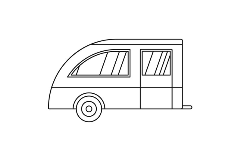 camping-trailer-icon-outline-style