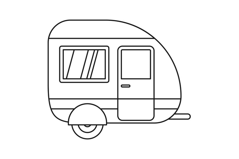 travel-trailer-icon-outline-style