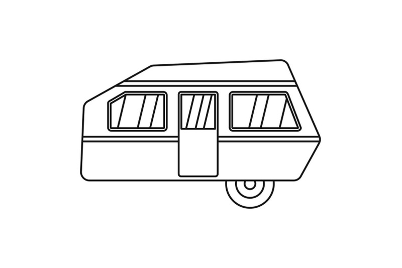modern-camp-trailer-icon-outline-style
