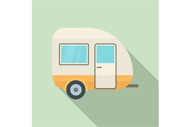 travel-trailer-icon-flat-style
