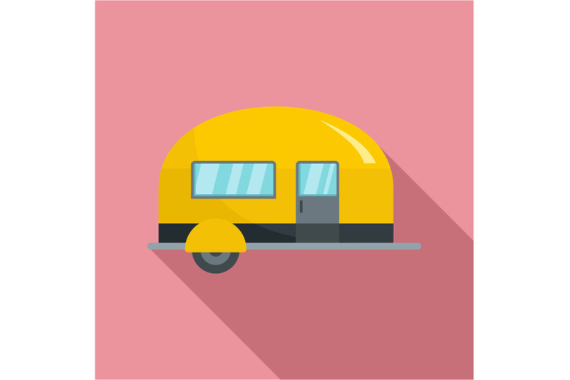 camp-trailer-icon-flat-style