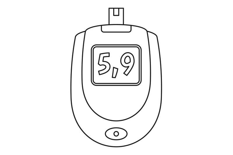 blood-glucose-level-icon-outline-style