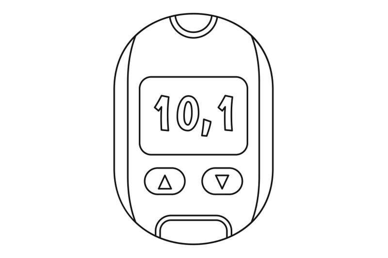 home-glucometer-icon-outline-style