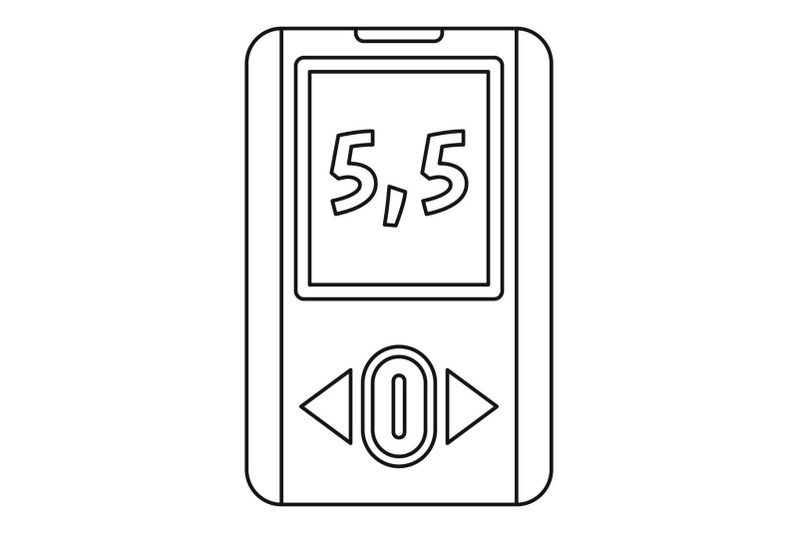 blood-glucometer-icon-outline-style