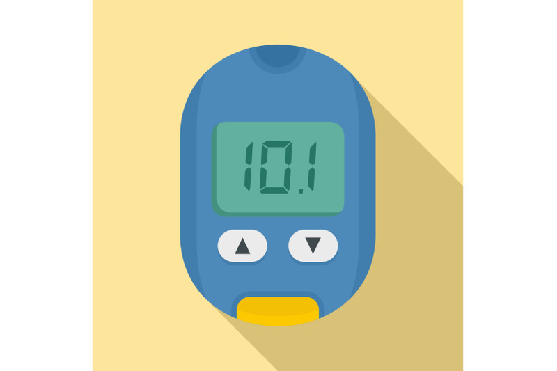 home-glucometer-icon-flat-style