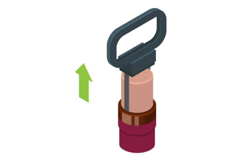 dark-metal-corkscrew-icon-isometric-style