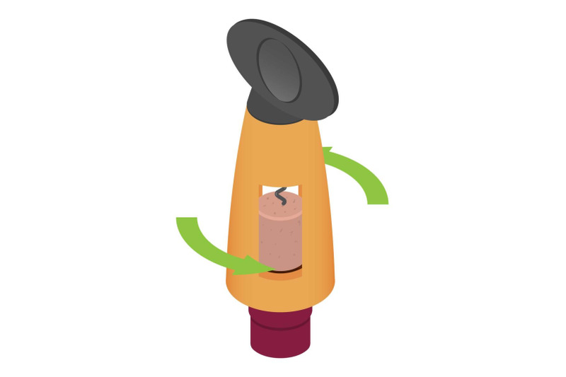 remove-cork-from-bottle-icon-isometric-style