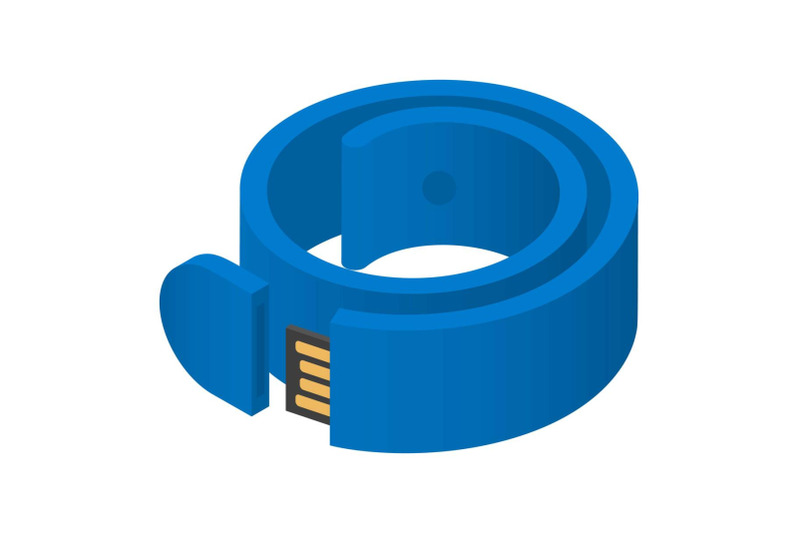 usb-bracelet-icon-isometric-style