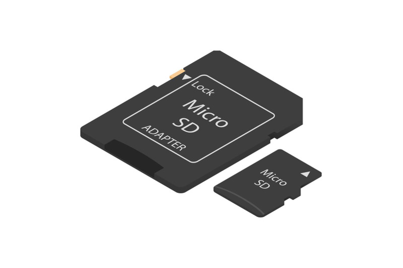 micro-sd-flash-icon-isometric-style