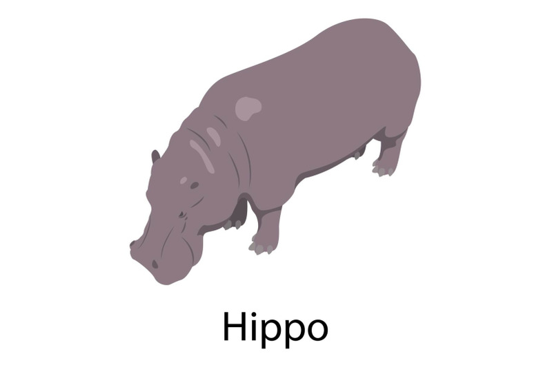 hippo-icon-isometric-style