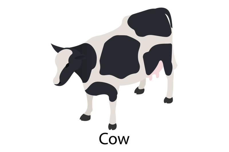 cow-icon-isometric-style