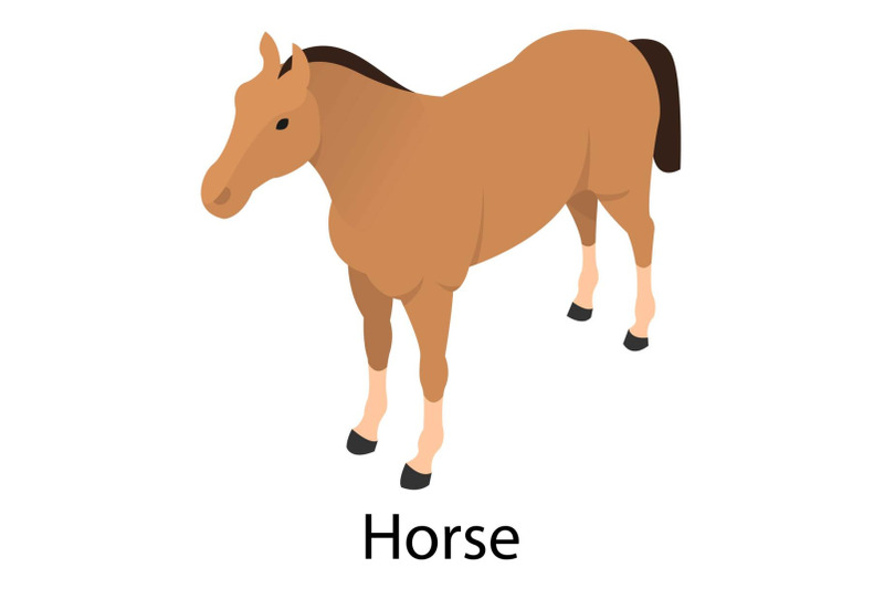 horse-icon-isometric-style