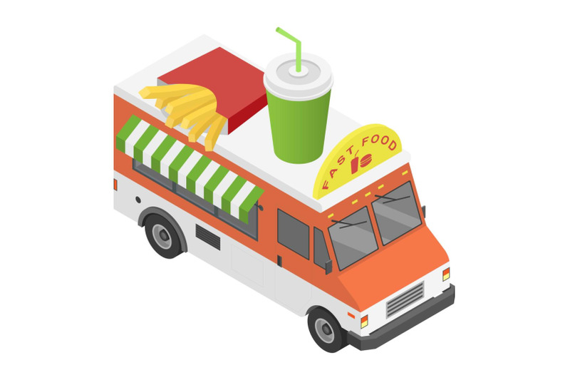 fast-food-truck-icon-isometric-style