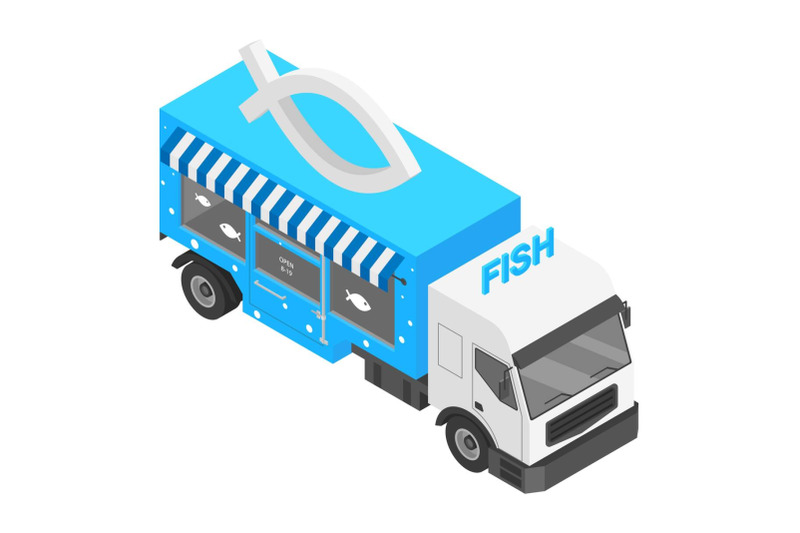 fish-shop-truck-icon-isometric-style