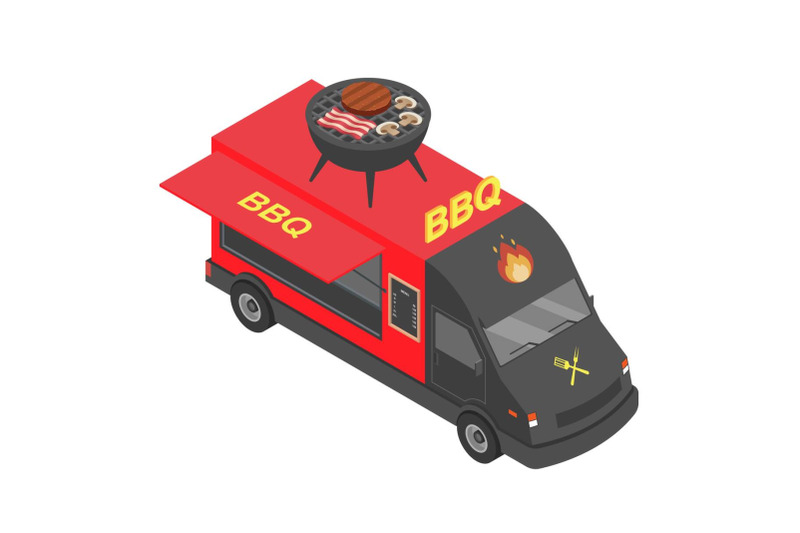 bbq-truck-icon-isometric-style