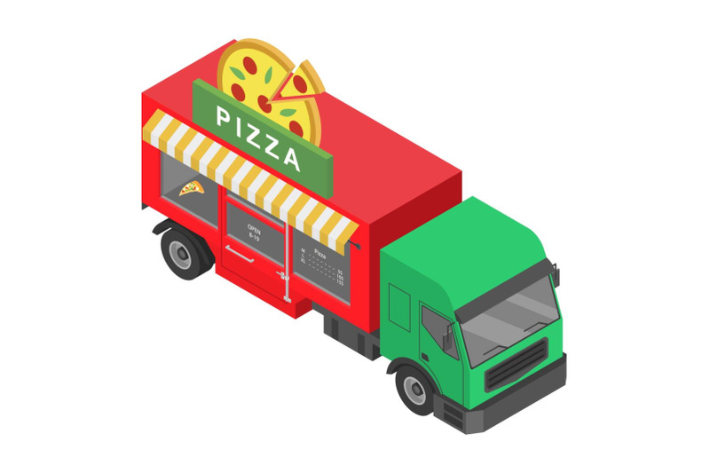 pizza-truck-icon-isometric-style