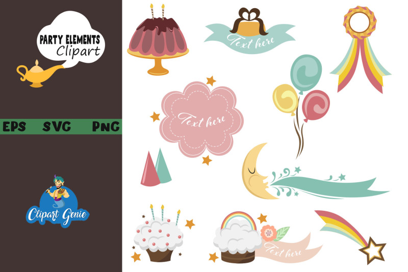 birthday-party-elements-clipart-amp-svg