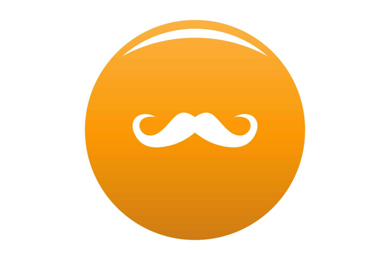 handlebar-mustache-icon-vector-orange