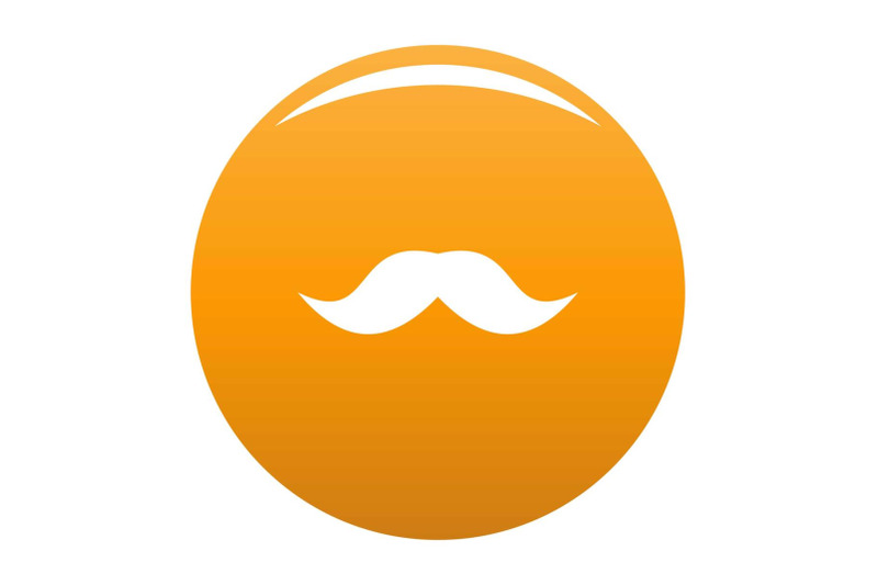 english-mustache-icon-vector-orange