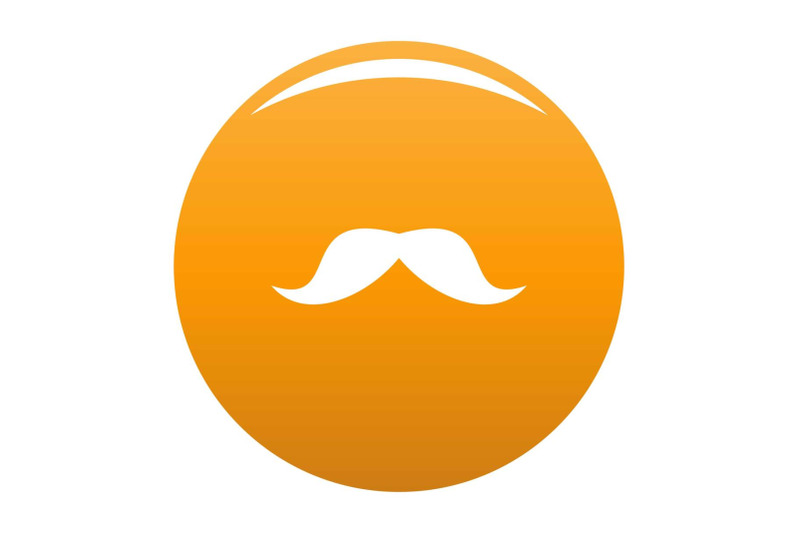 norway-mustache-icon-vector-orange