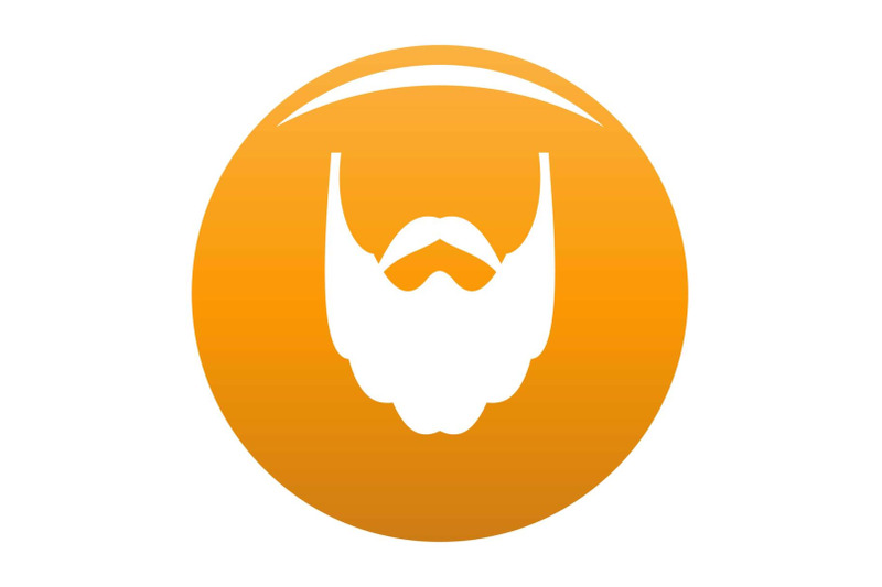 long-beard-icon-vector-orange