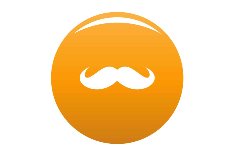 russia-mustache-icon-vector-orange